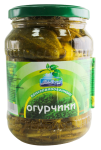 Огурцы ГЛОБАЛ ФУД с зеленью в заливке лим. кислота 720г 1/8