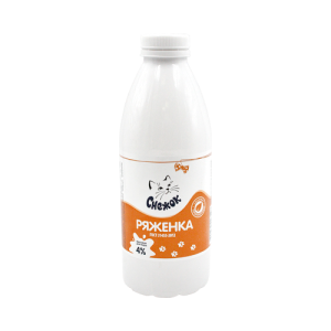 Ряженка СНЕЖОК 4% 0,9л ПЭТ/бутылка 1/6