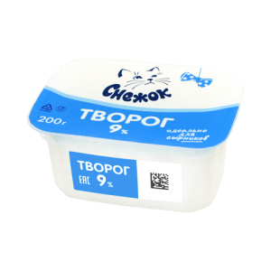 Творог СНЕЖОК 9% 180г пл/кон 1/5