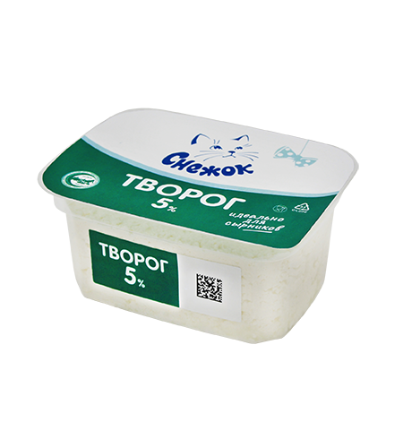 Творог СНЕЖОК 5% 180г пл/конт 1/5
