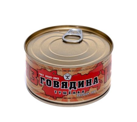 Говядина туш Неприкосновенный запас ГОСТ в/с ж/б ключ 325г 1/36