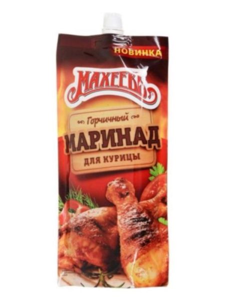 Маринад МАХЕЕВ Горчичный для курицы 300г дой-пак 1/16