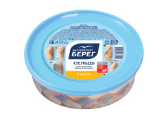 Сельдь филе кусочки БАЛТИЙСКИЙ БЕРЕГ По-Царски в масле пл/б 0,4кг 1/6