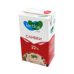 Сливки пит у/п ЛАКТИКА 22% 1л б/к 1/12