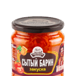 Закуска овощная СЕМИЛУКСКАЯ ТРАПЕЗА Сытый Барин (перец морк лук томат) ст/б 460г 1/8