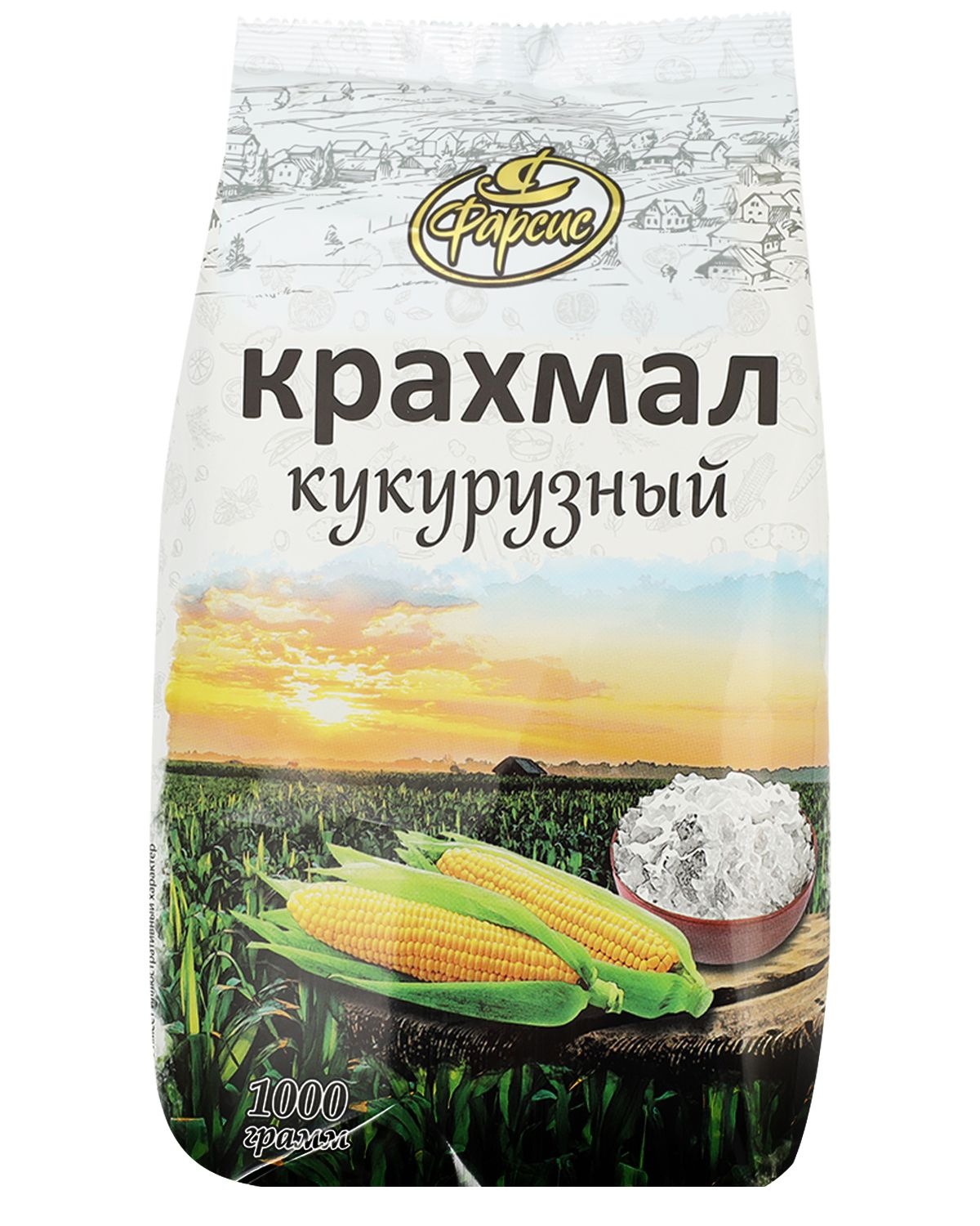 Крахмал кукурузный ФАРСИС 1кг 1/6 Крахмал кукурузный ФАРСИС 1кг 1/6