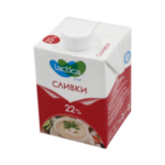 Сливки пит у/п ЛАКТИКА 20% 0,5л крышка 1/12
