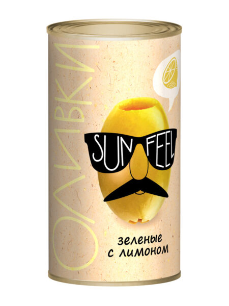 Оливки SUNFEEL с лимоном ж/б 300мл 1/12