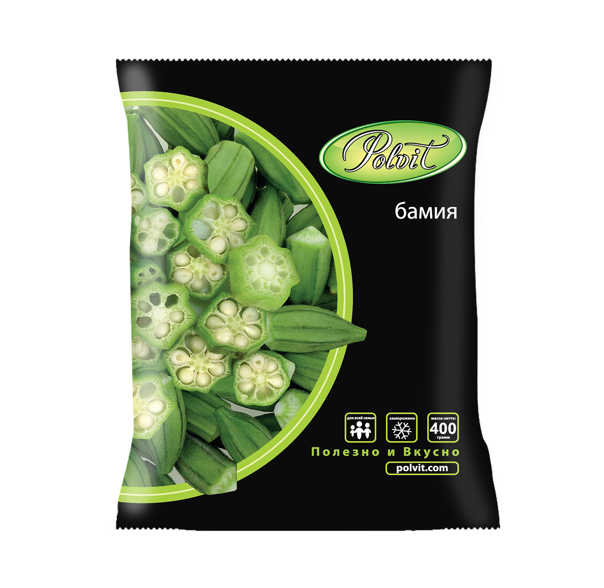 Бамия POLVIT зам п/п 0,4кг 1/20 Бамия POLVIT зам п/п 0,4кг 1/20