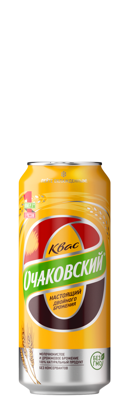 Квас ОЧАКОВСКИЙ а/банка 0,45л 1/24 Квас ОЧАКОВСКИЙ а/банка 0,45л 1/24