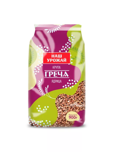 Крупа НАШ УРОЖАЙ Греча 900г 1/9