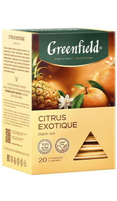 Чай ГРИНФИЛД Citrus Exotique (черный,лемонграсс,ананас) 20 пирам 1/8