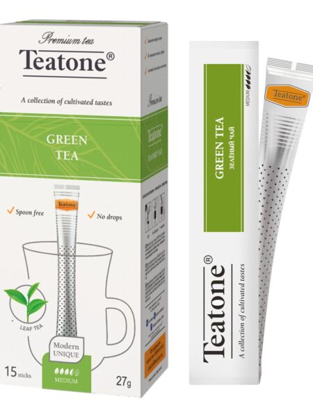 Чай TEATONE Зеленый Стик гофрокороб 12*(15шт*1,8г)