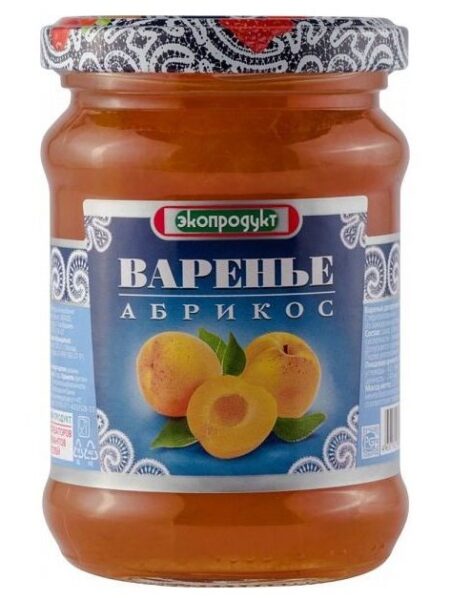 Варенье ЭКОПРОДУКТ абрикос 325г 1/6