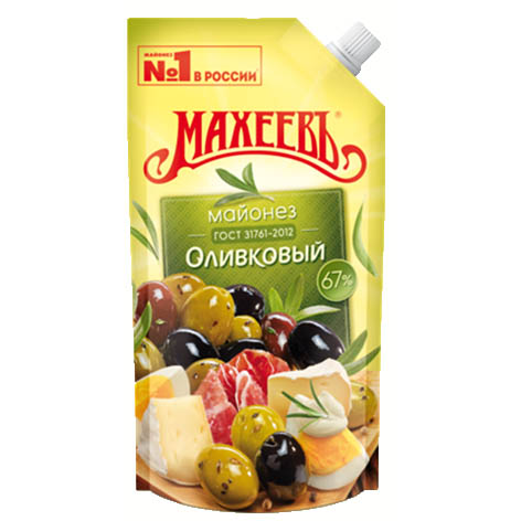 Майонез МАХЕЕВ Оливковый 67% дой-пак 190г 1/20 Майонез МАХЕЕВ Оливковый 67% дой-пак 190г 1/20