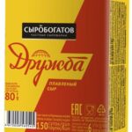 Сыр плав СЫРОБОГАТОВ Дружба 50% 80г фольга 1/24