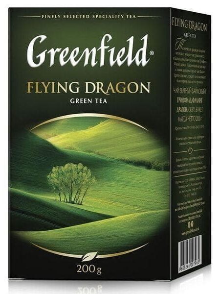 Чай ГРИНФИЛД Flying Dragon зелёный листовой 200г 1/12