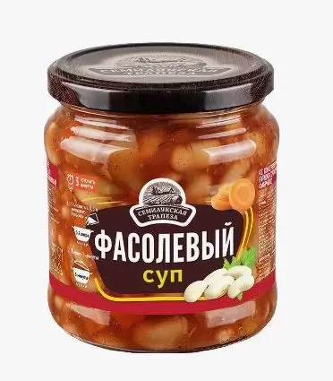Суп СЕМИЛУКСКАЯ ТРАПЕЗА Фасолевый ст/б 460г 1/8