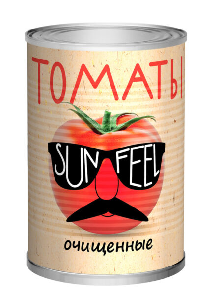 Томаты SUNFEEL очищ. в с/с ж/б 400г 1/24