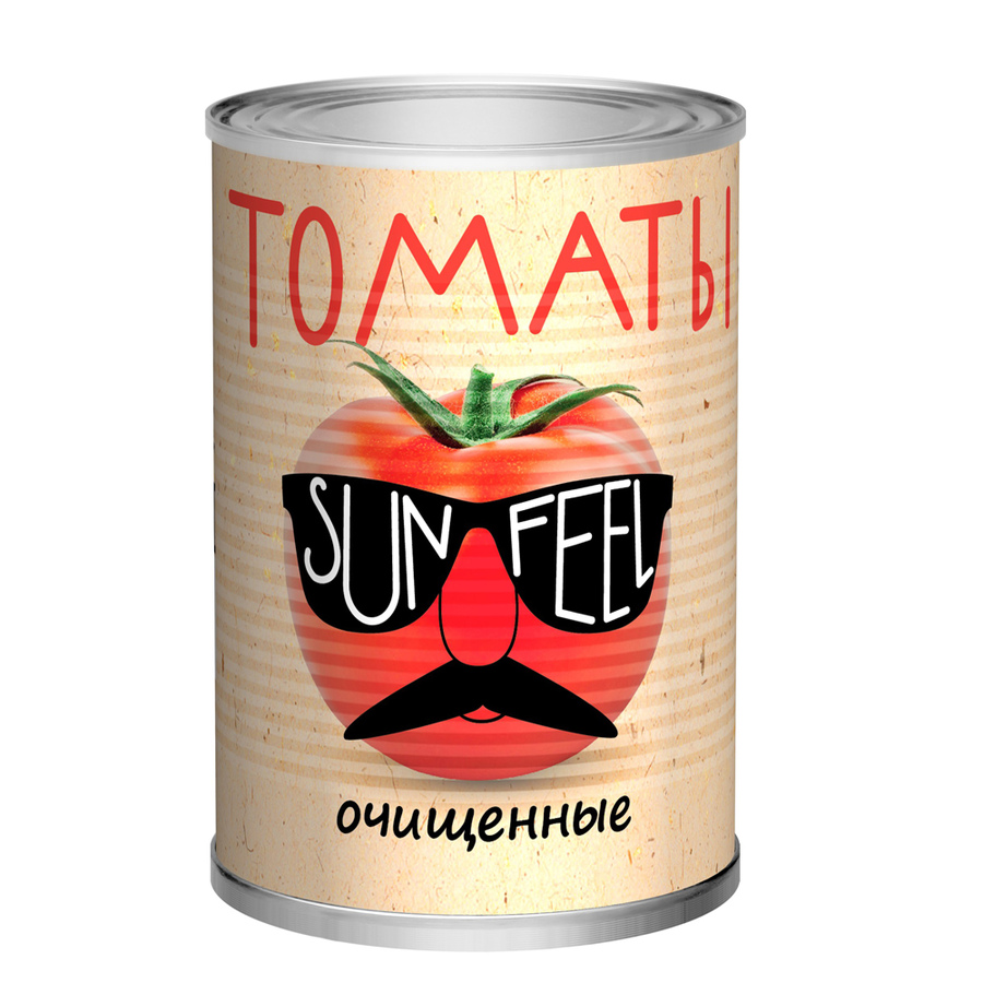 Томаты SUNFEEL очищ. в с/с ж/б 400г 1/24 Томаты SUNFEEL очищ. в с/с ж/б 400г 1/24