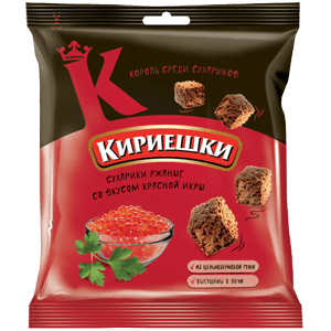 Сухарики КИРИЕШКИ Красная икра 40г 1/60