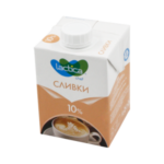 Сливки пит у/п ЛАКТИКА 10% 0,5л крышка 1/12