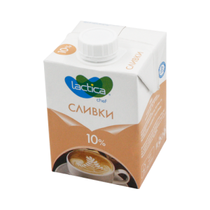 Сливки пит у/п ЛАКТИКА 10% 0,5л крышка 1/12