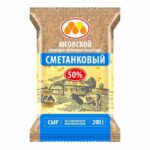 Сыр ЮКМП Сметанковый 50% 200г 1/10