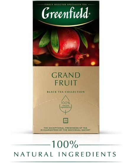 Чай ГРИНФИЛД Grand Fruit (черный,гибискус, гранат, розмарин) 25пак 1/10