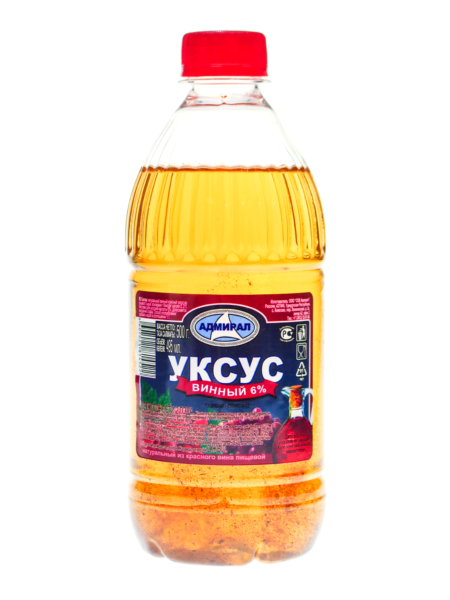 Уксус винный АДМИРАЛ красный 6% пл/б 0,495л 1/12