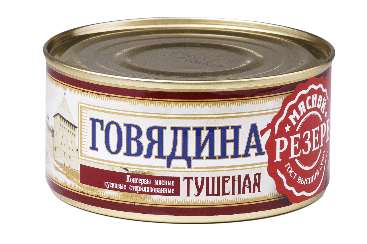 Говядина туш ВНМД Мясной резерв ГОСТ в/с ж/б ключ 325г 1/36 Говядина туш ВНМД Мясной резерв ГОСТ в/с ж/б ключ 325г 1/36