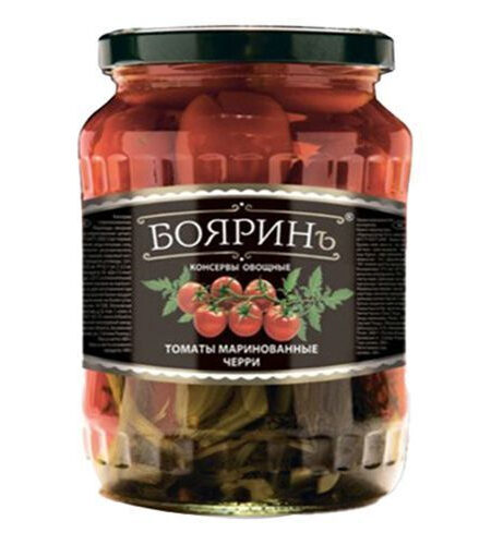 Томаты БОЯРИН черри маринованные ст/б 720мл 1/8
