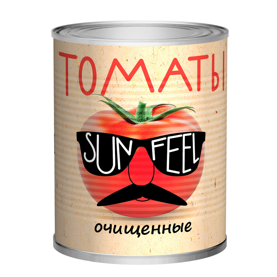 Томаты SUNFEEL очищ. в с/с ж/б 800г 1/12 Томаты SUNFEEL очищ. в с/с ж/б 800г 1/12