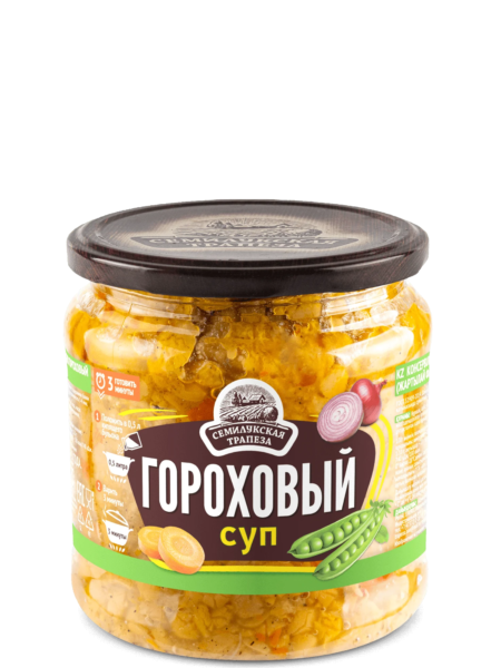 Суп СЕМИЛУКСКАЯ ТРАПЕЗА Гороховый с/б 460г 1/8