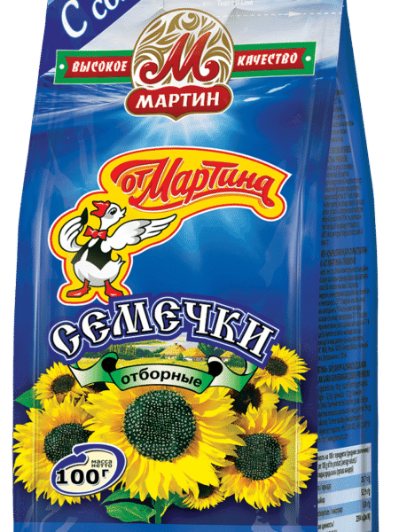 Семечки от МАРТИНА Отборные ПРЕМИУМ с солью 100г 1/20