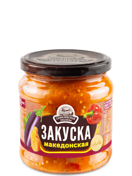 Закуска овощная СЕМИЛУКСКАЯ ТРАПЕЗА Македонская ст/б 460г 1/8