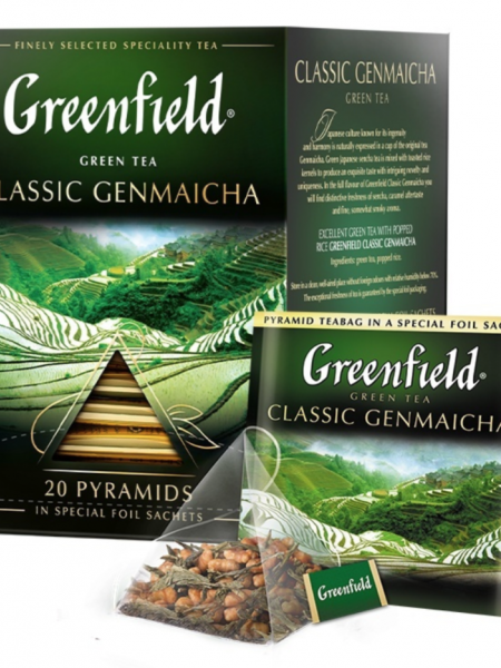 Чай ГРИНФИЛД Greenfield Classic Genmaicha зеленый 20 пирам 1/8