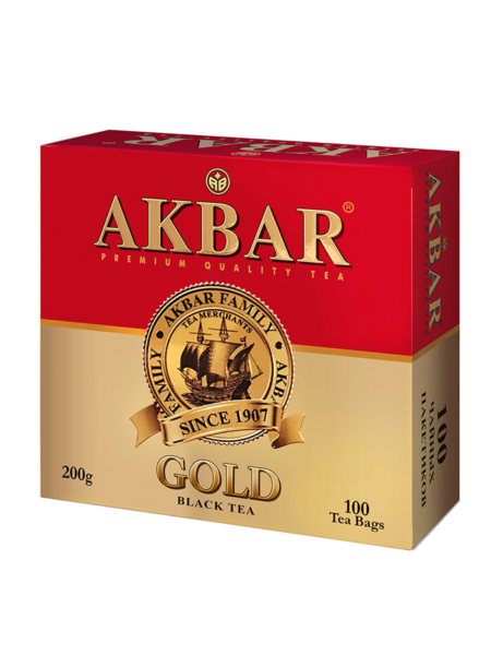 Чай АКБАР GOLD (золото) 100пак с/я 1/6