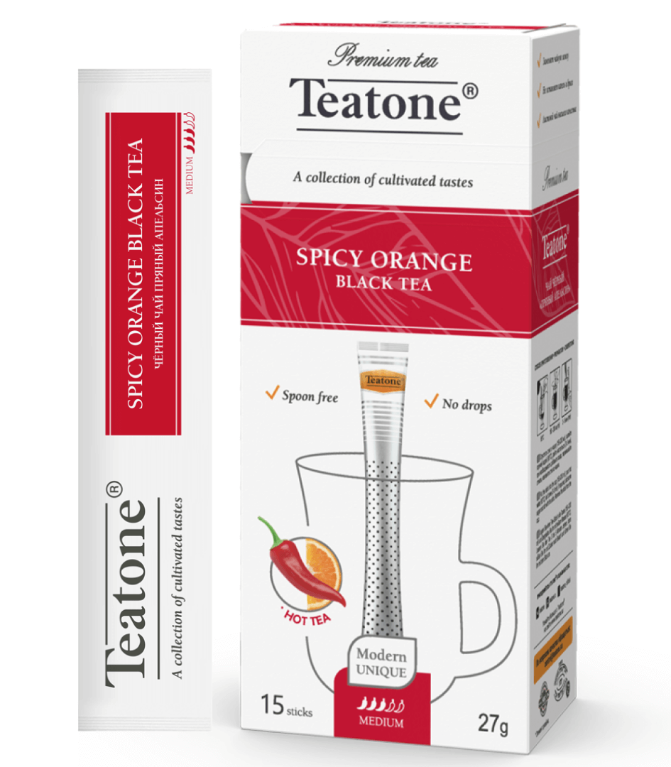Чай TEATONE Чёрный аромат Апельсин с перцем Стик гофрокороб 12*(15шт*1,8г) Чай TEATONE Чёрный аромат Апельсин с перцем Стик гофрокороб 12*(15шт*1,8г)