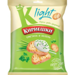 Сухарики КИРИЕШКИ Light Сметана и зелень 80г 1/22