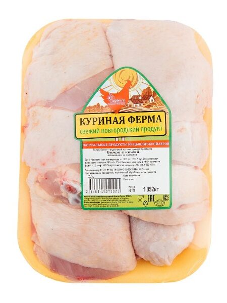 Бедро ЦБ КУРИНАЯ ФЕРМА  с кожей зам подложка  вес~10кг