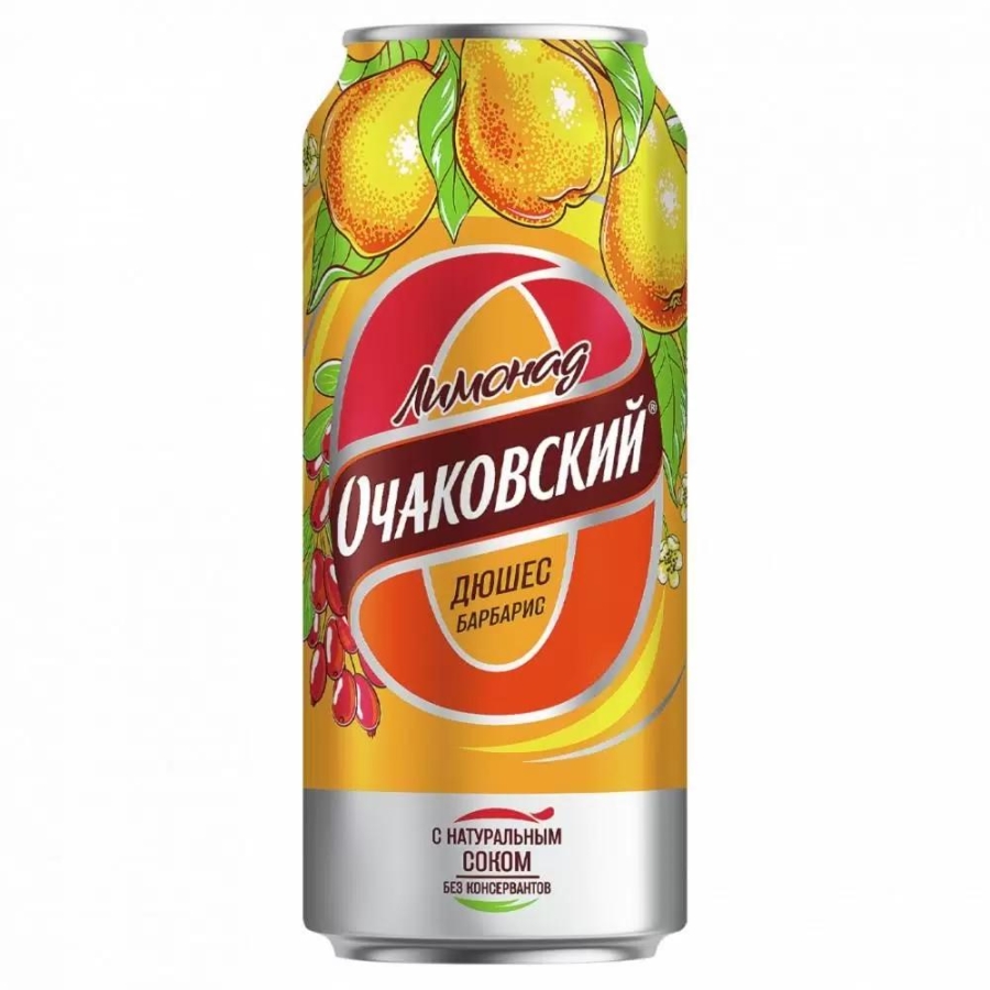 Лимонад ОЧАКОВСКИЙ Дюшес барбарис 0,45л а/банка 1/24 Лимонад ОЧАКОВСКИЙ Дюшес барбарис 0,45л а/банка 1/24