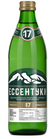 Вода леч стол ЕССЕНТУКИ №17 ГАЗ с/б 0,5л 1/12