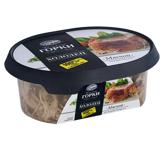 Холодец БЛИЖНИЕ ГОРКИ Мясной 300г лоток 1/6 Холодец БЛИЖНИЕ ГОРКИ Мясной 300г лоток 1/6