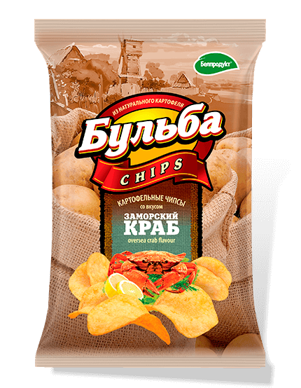 Чипсы картофельные БУЛЬБА Краб 75г 1/25