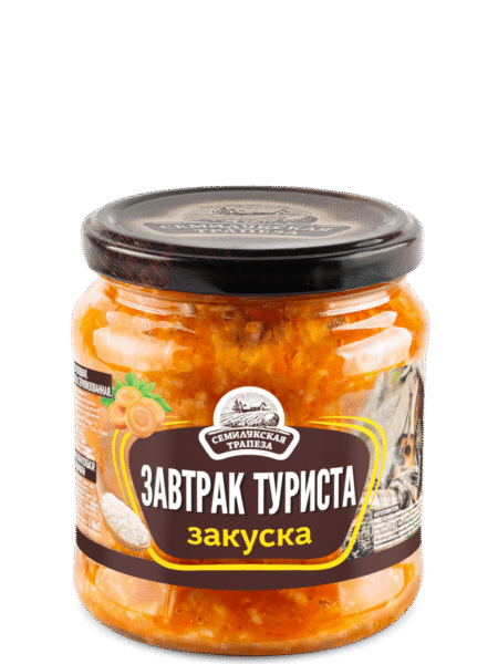 Закуска овощная СЕМИЛУКСКАЯ ТРАПЕЗА Завтрак туриста(перец,морк,лук,томат) ст/б 460г 1/8