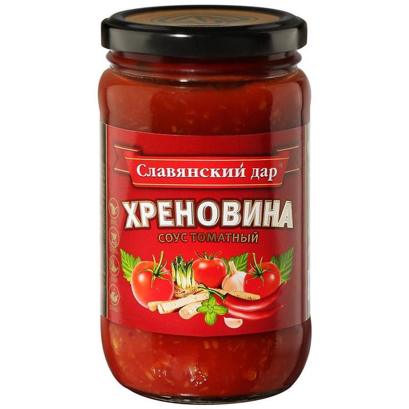 Соус СЛАВЯНСКИЙ ДАР томатный Хреновина 360г 1/8 Соус СЛАВЯНСКИЙ ДАР томатный Хреновина 360г 1/8