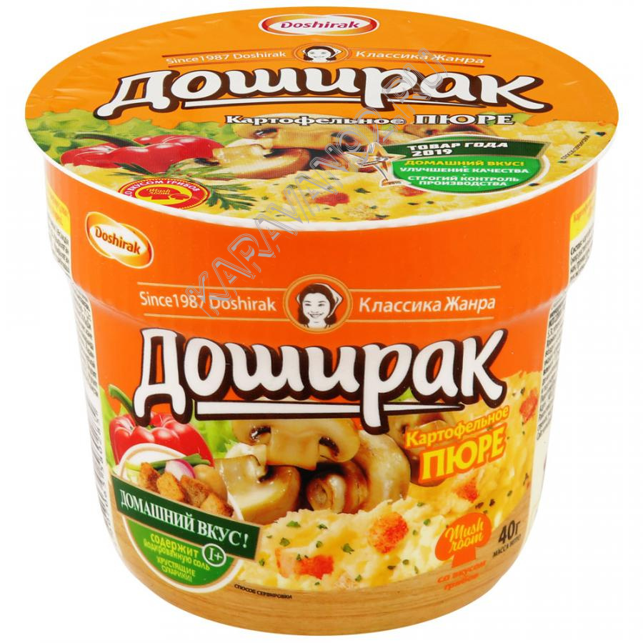 Пюре б/п ДОШИРАК со вкусом грибов стакан 40г 1/24 Пюре б/п ДОШИРАК со вкусом грибов стакан 40г 1/24