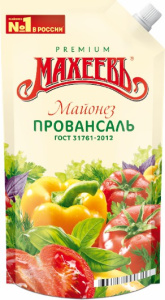 Майонез МАХЕЕВ Провансаль 50,5% дой-пак 380г 1/20