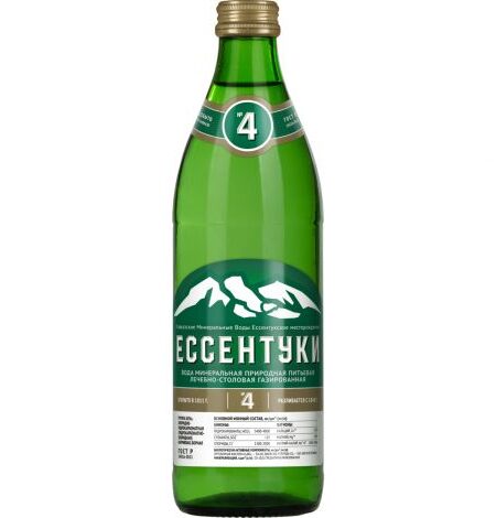 Вода леч стол ЕССЕНТУКИ №4 ГАЗ с/б 0,5л 1/20